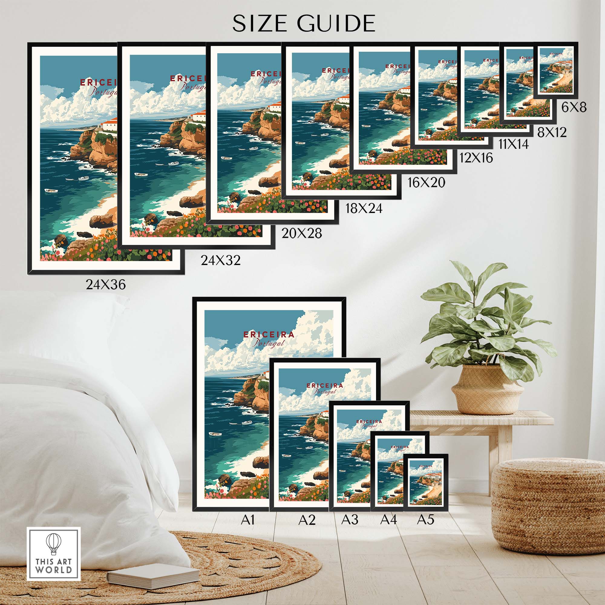 Ericeira Poster Portugal part of our best collection or travel posters and prints - This Art World