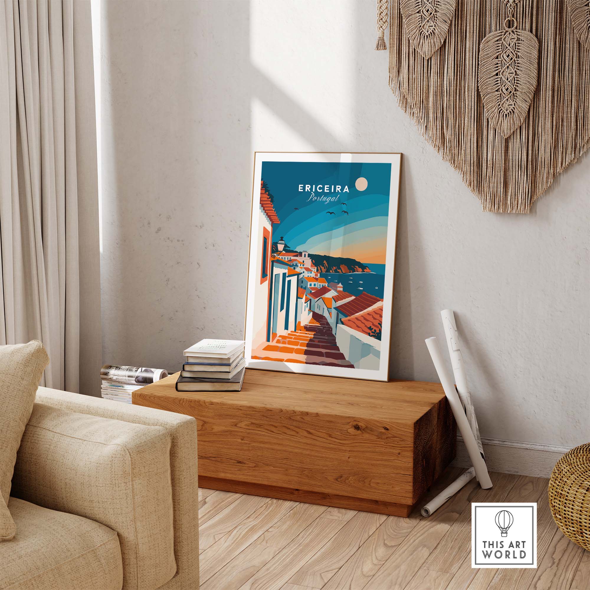 Ericeira Travel Poster part of our best collection or travel posters and prints - This Art World