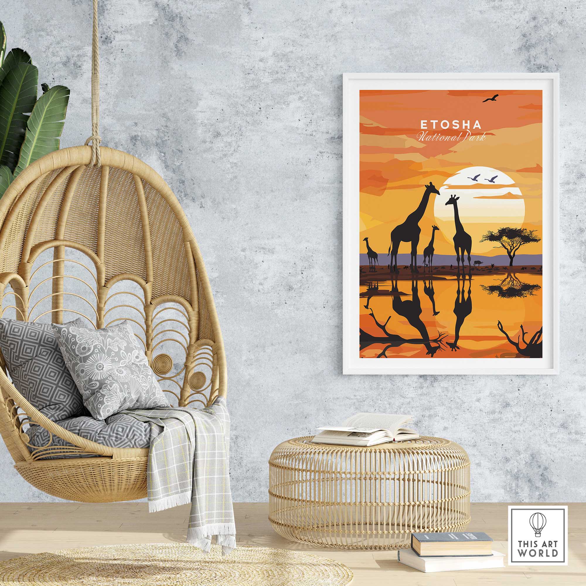 Etosha Namibia Poster-This Art World