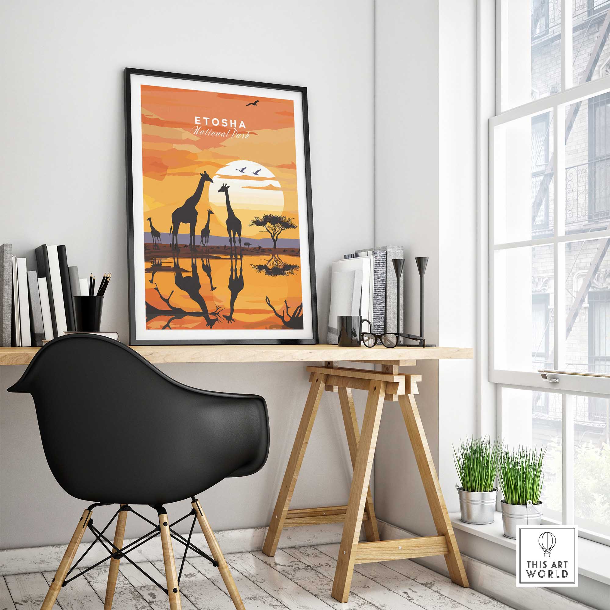 Etosha Namibia Poster-This Art World