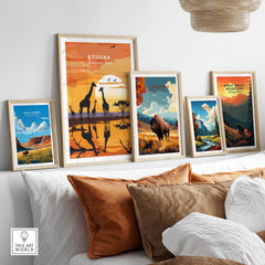 Etosha Namibia Poster-This Art World