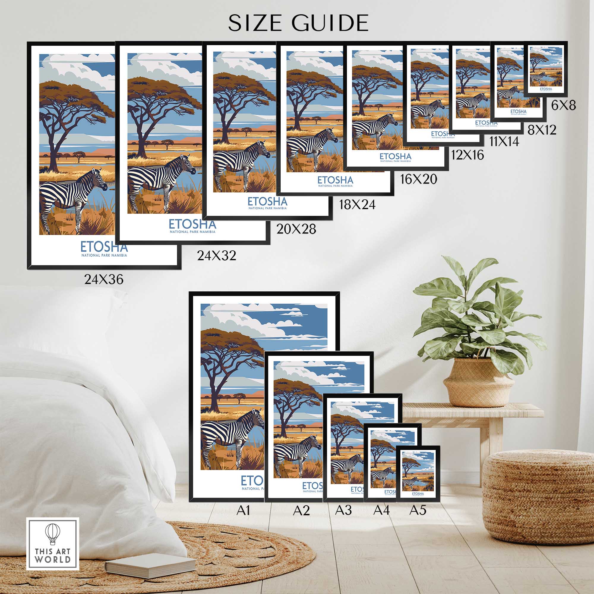 Etosha National Park Wall Art-This Art World