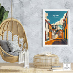 Evora Poster Portugal part of our best collection or travel posters and prints - This Art World
