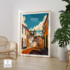 Evora Poster Portugal part of our best collection or travel posters and prints - This Art World