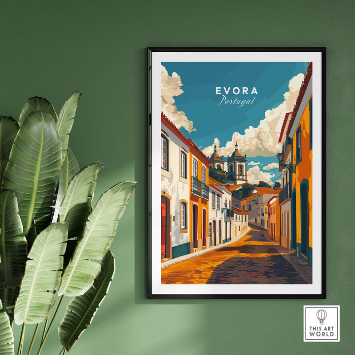 Evora Poster Portugal part of our best collection or travel posters and prints - This Art World