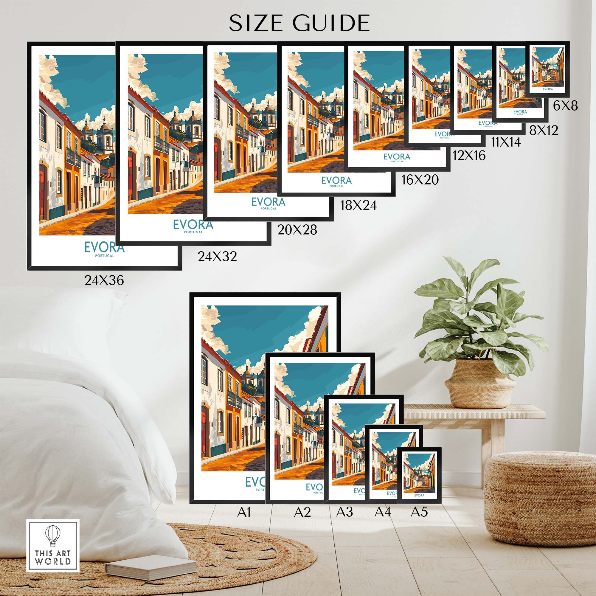 Evora Wall Art Print part of our best collection or travel posters and prints - This Art World