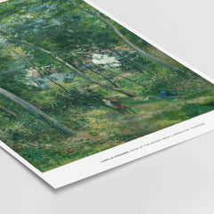 Exhibition Art Print Camille Pissarro Edge of the Woods Impressionist Landscape Poster Wall Art displayed on a white surface.