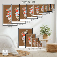 Exhibition Art Print William Henderson White Rabbit Alice in Wonderland Vintage Poster size guide display.