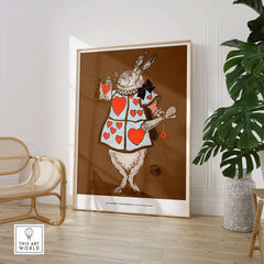Exhibition Art Print William Henderson White Rabbit Alice in Wonderland Vintage Poster featuring the White Rabbit in herald costume.