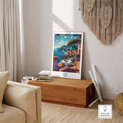Eze France Wall Art Print - Stylish Home Decor for a Touch of French Elegance