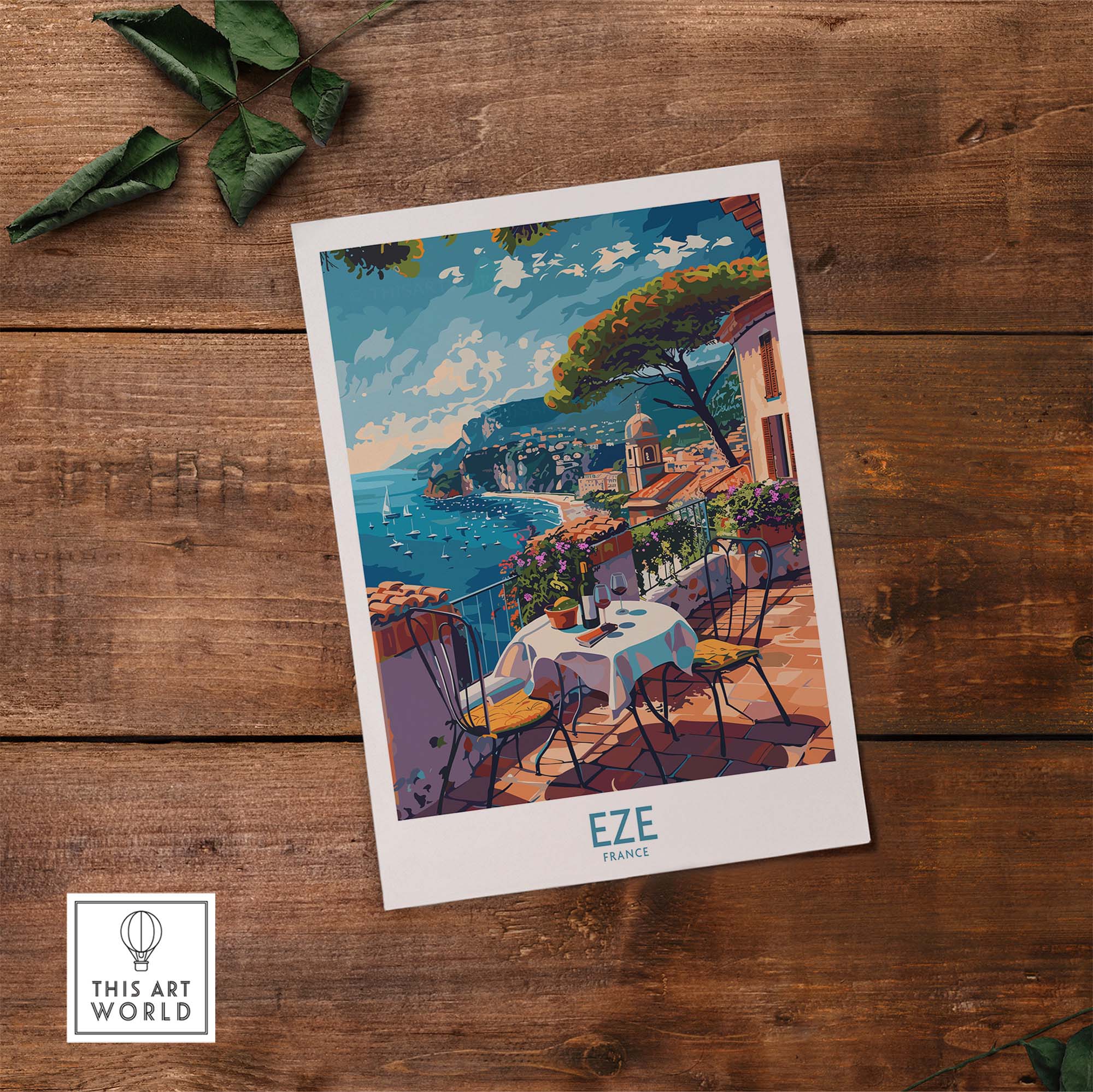 Eze France Wall Art Print - Stylish Home Decor for a Touch of French Elegance