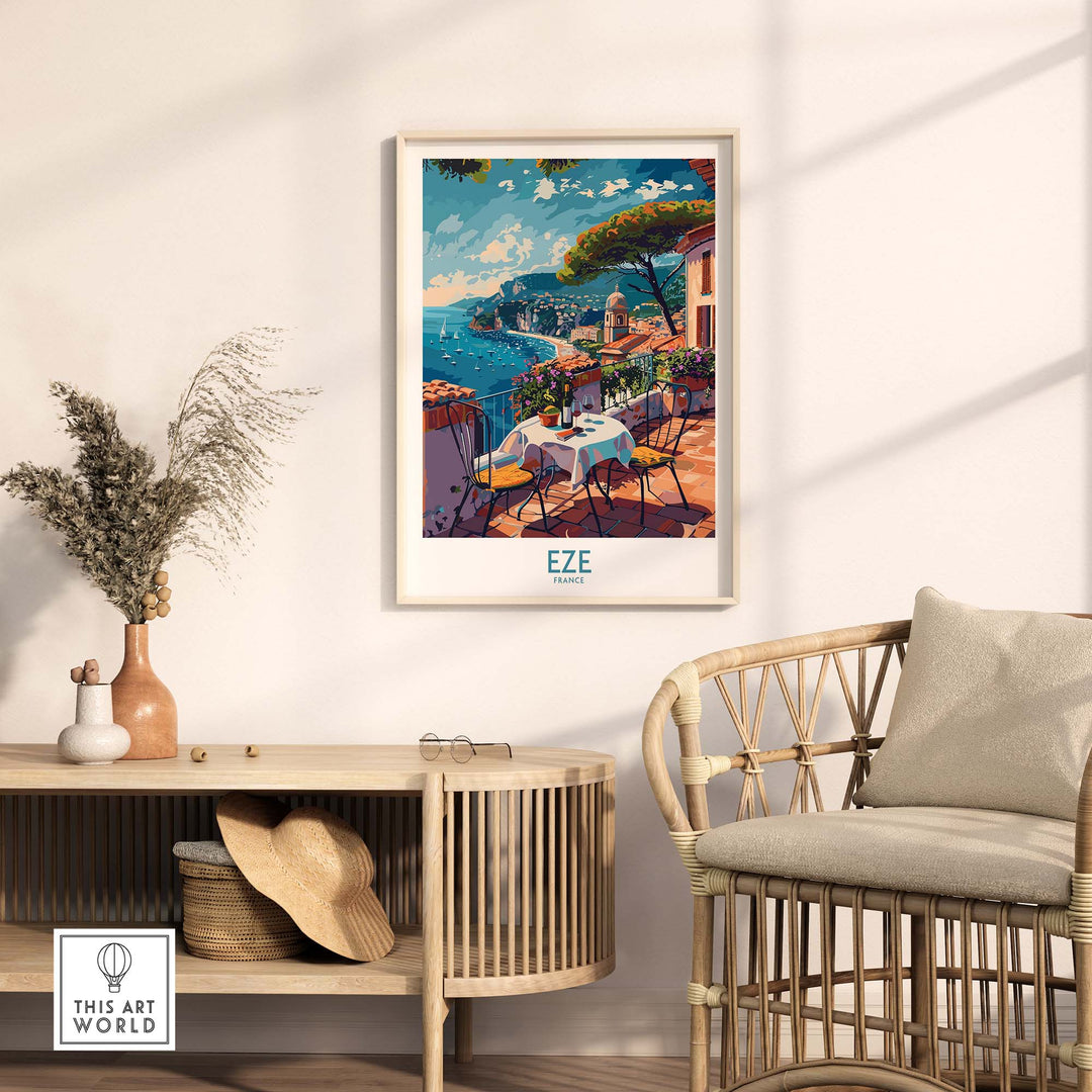 Eze France Wall Art Print - Stylish Home Decor for a Touch of French Elegance