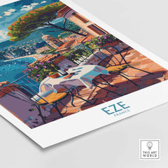 Eze France Wall Art Print - Stylish Home Decor for a Touch of French Elegance
