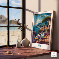Eze France Wall Art Print - Stylish Home Decor for a Touch of French Elegance