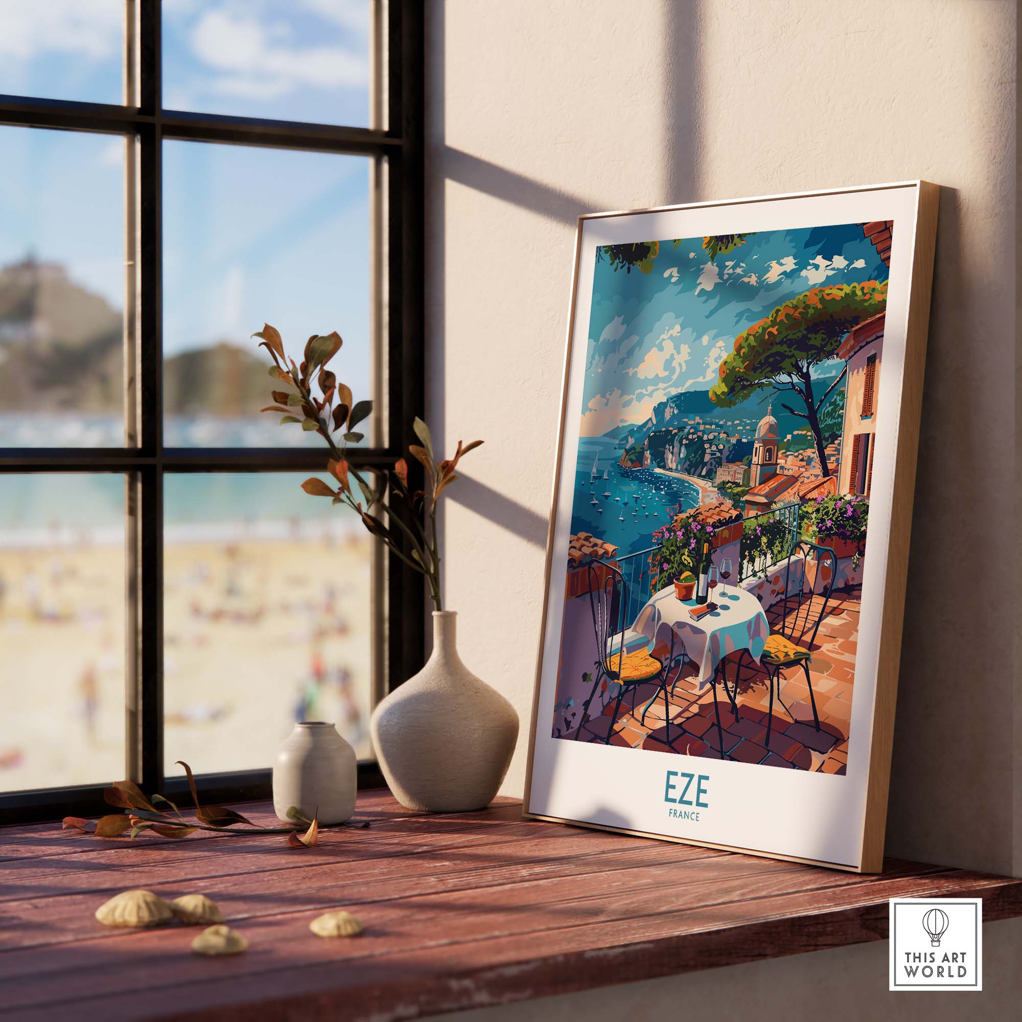 Eze France Wall Art Print - Stylish Home Decor for a Touch of French Elegance