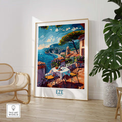 Eze France Wall Art Print - Stylish Home Decor for a Touch of French Elegance