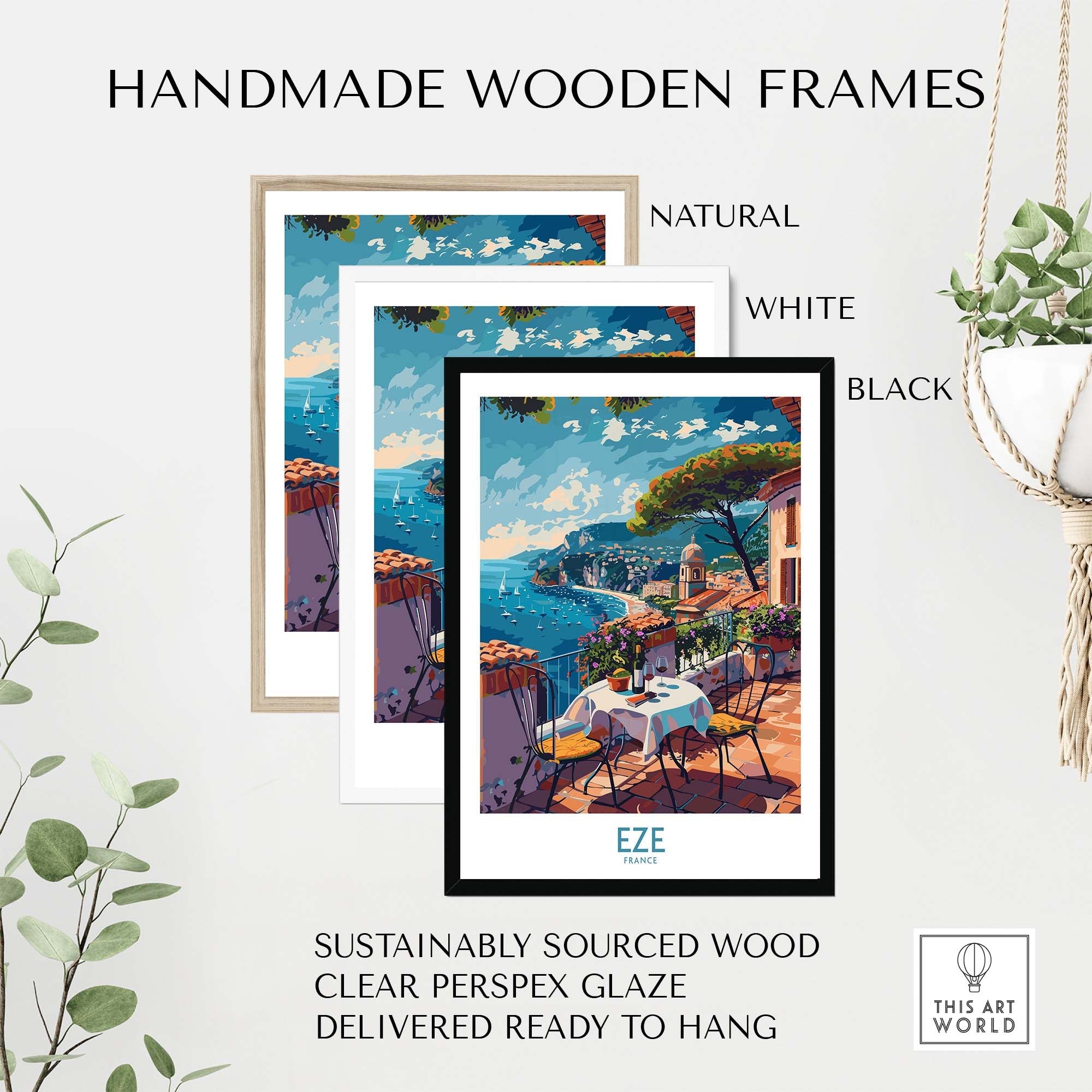 Eze France Wall Art Print - Stylish Home Decor for a Touch of French Elegance