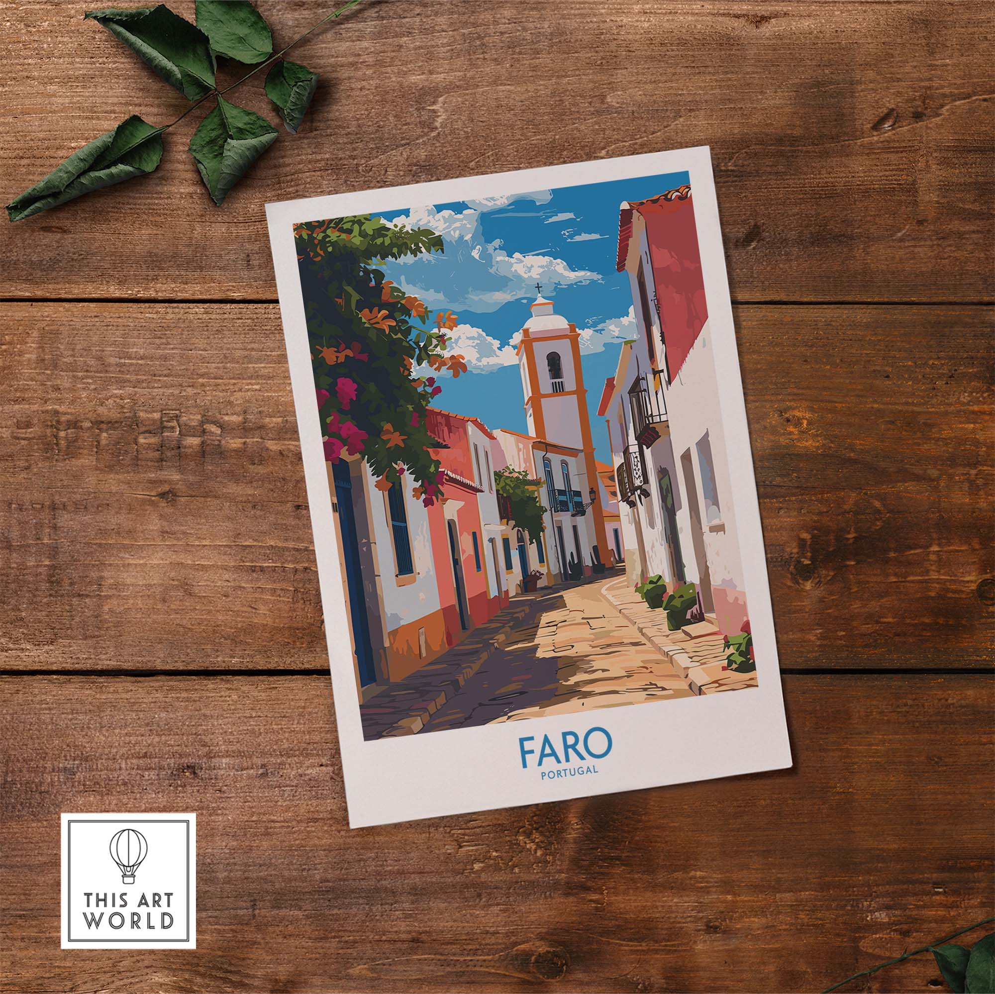 Faro Print Portugal part of our best collection or travel posters and prints - This Art World