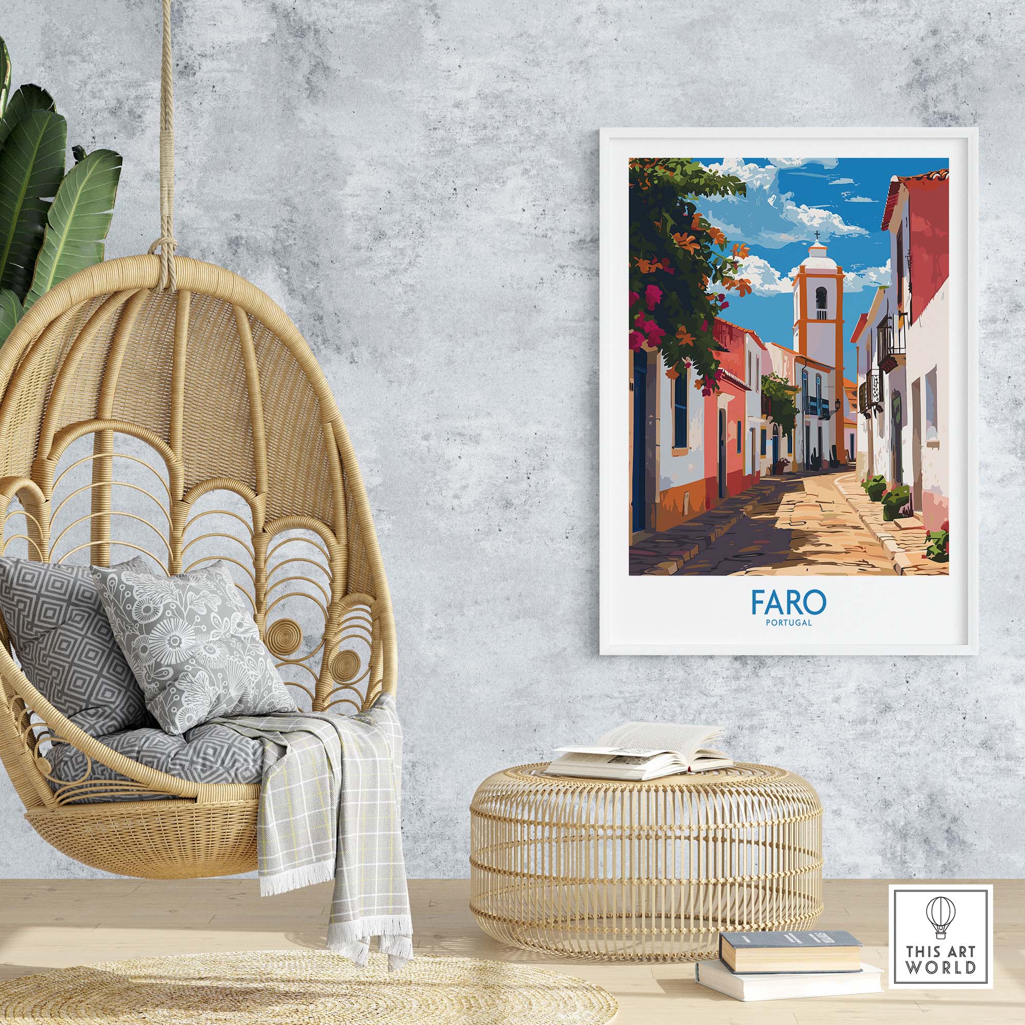 Faro Print Portugal part of our best collection or travel posters and prints - This Art World