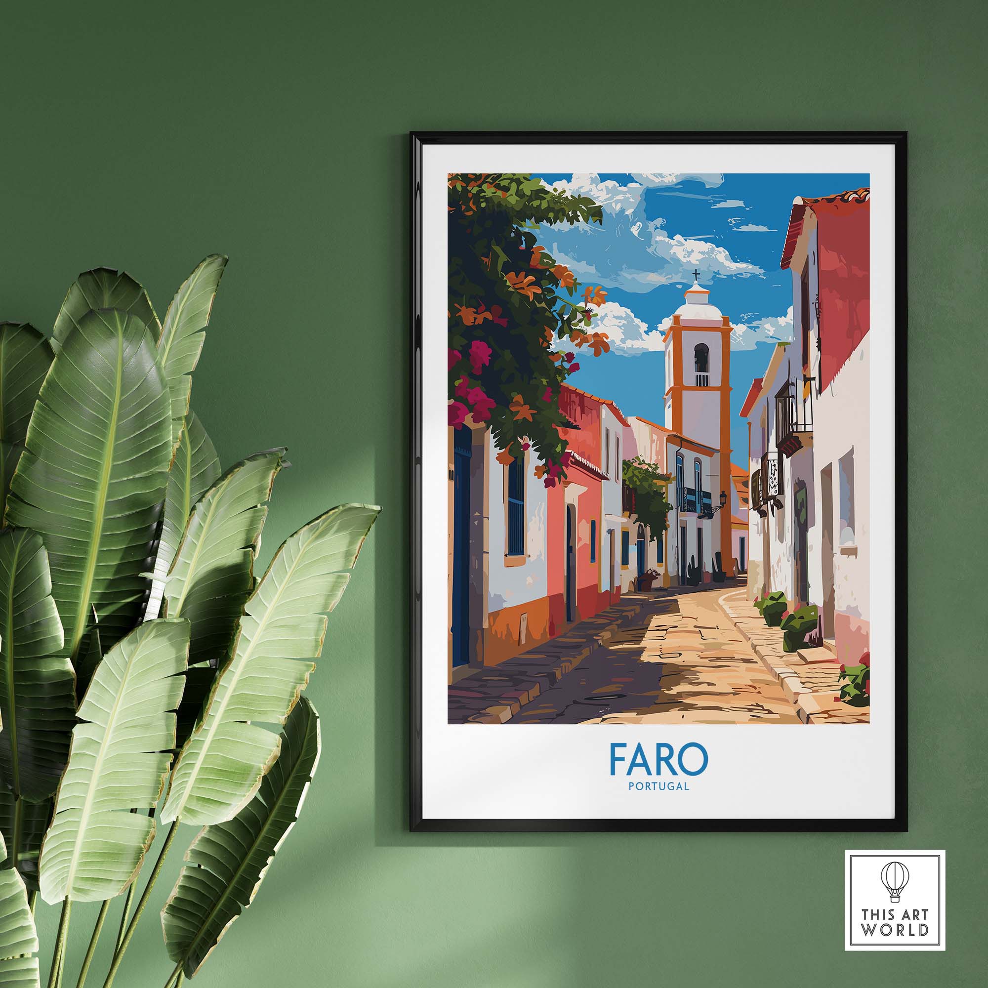 Faro Print Portugal part of our best collection or travel posters and prints - This Art World