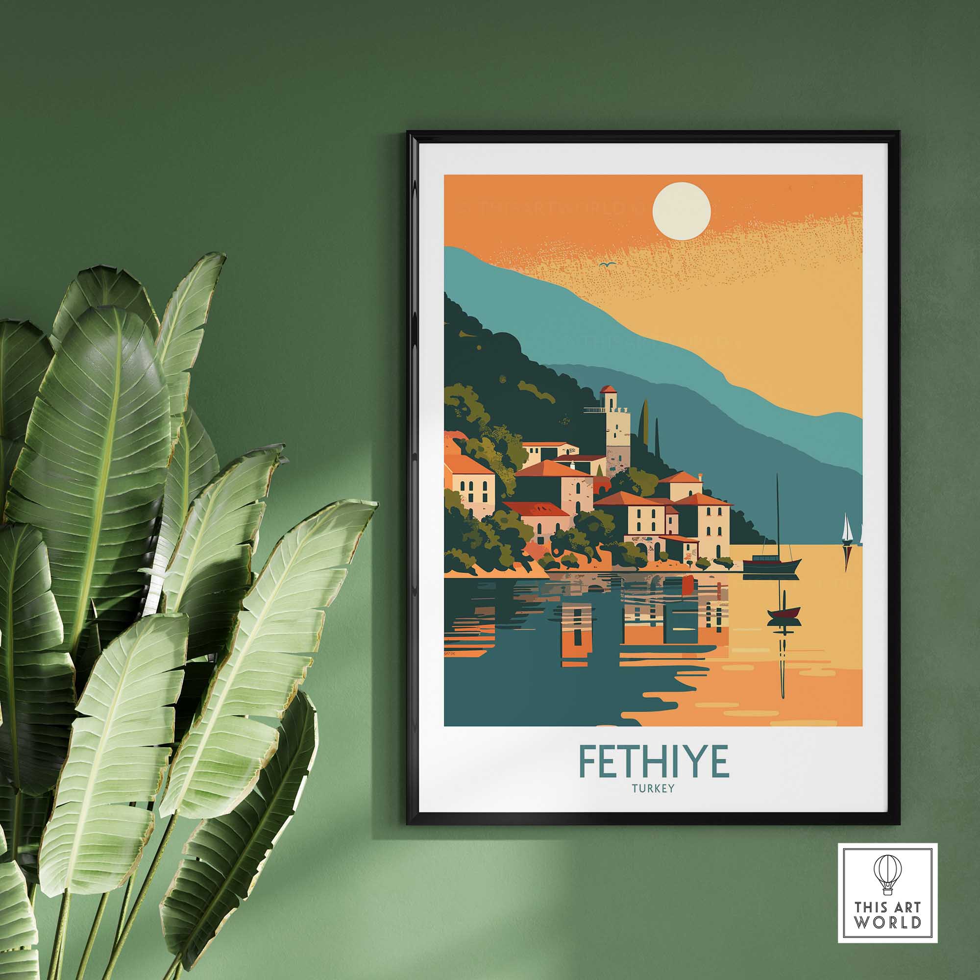 Fethiye Travel Poster-This Art World