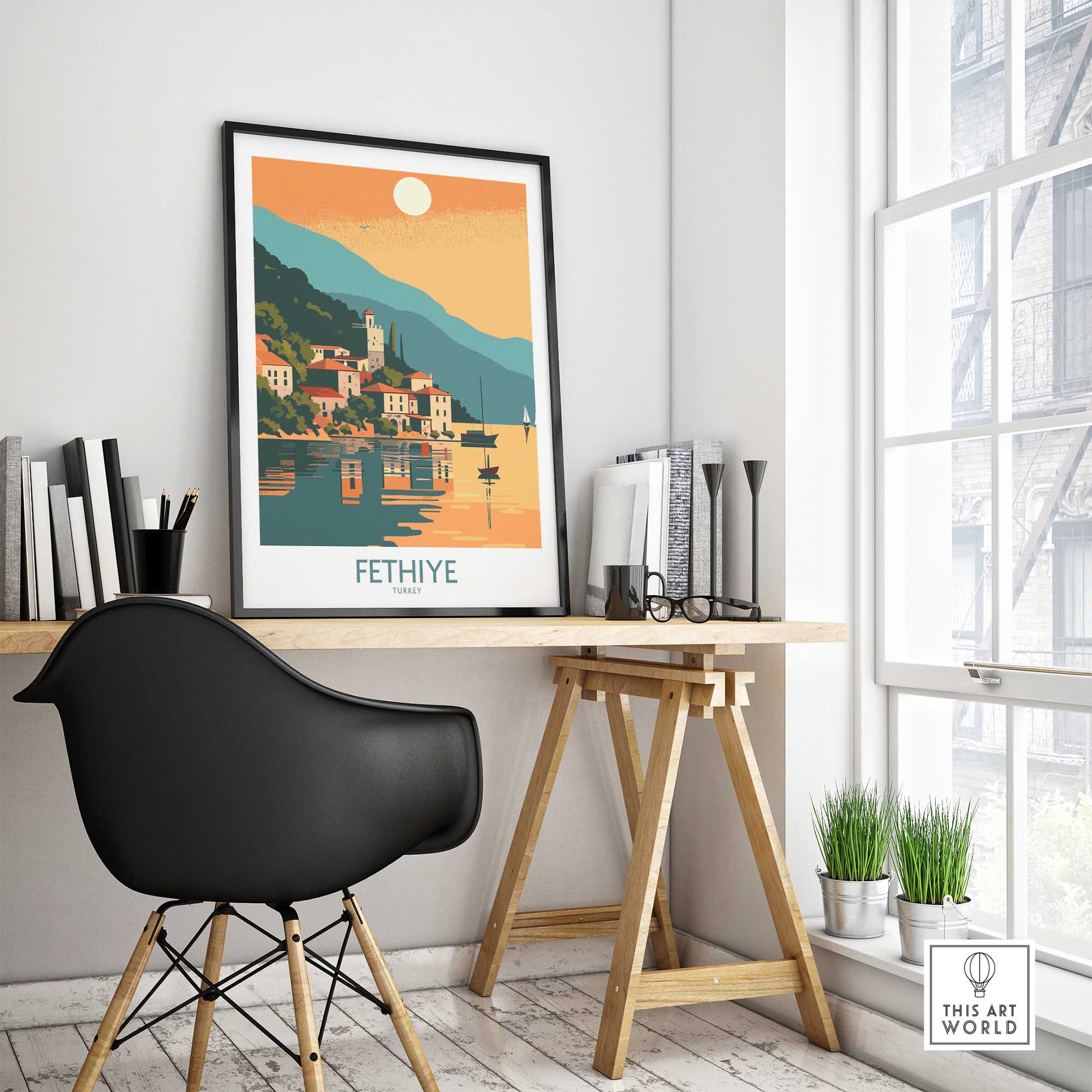 Fethiye Travel Poster-This Art World