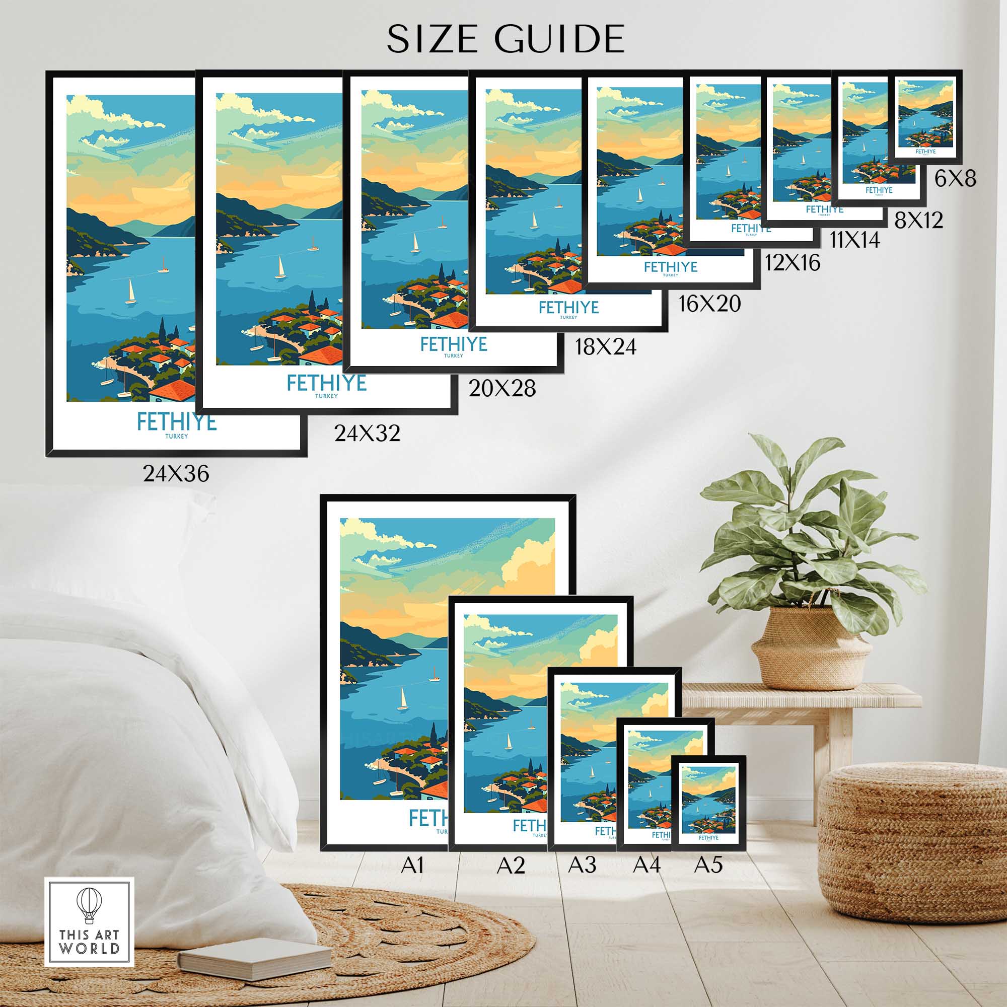 Fethiye Turkey Poster-This Art World