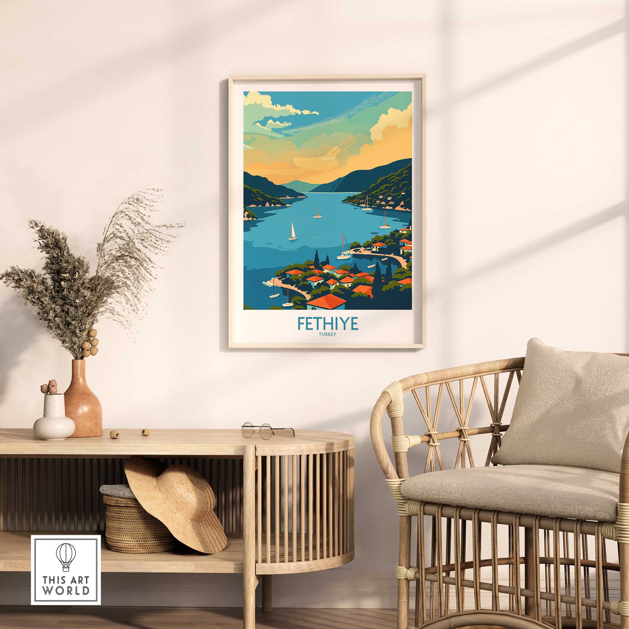 Fethiye Turkey Poster-This Art World