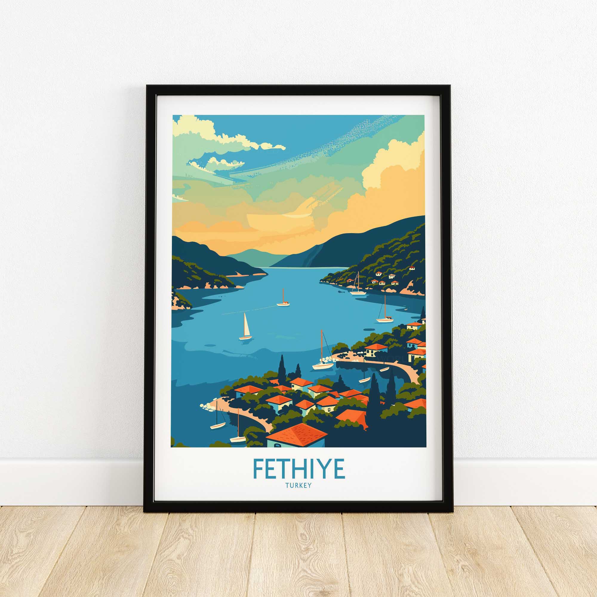 Fethiye Turkey Poster-This Art World