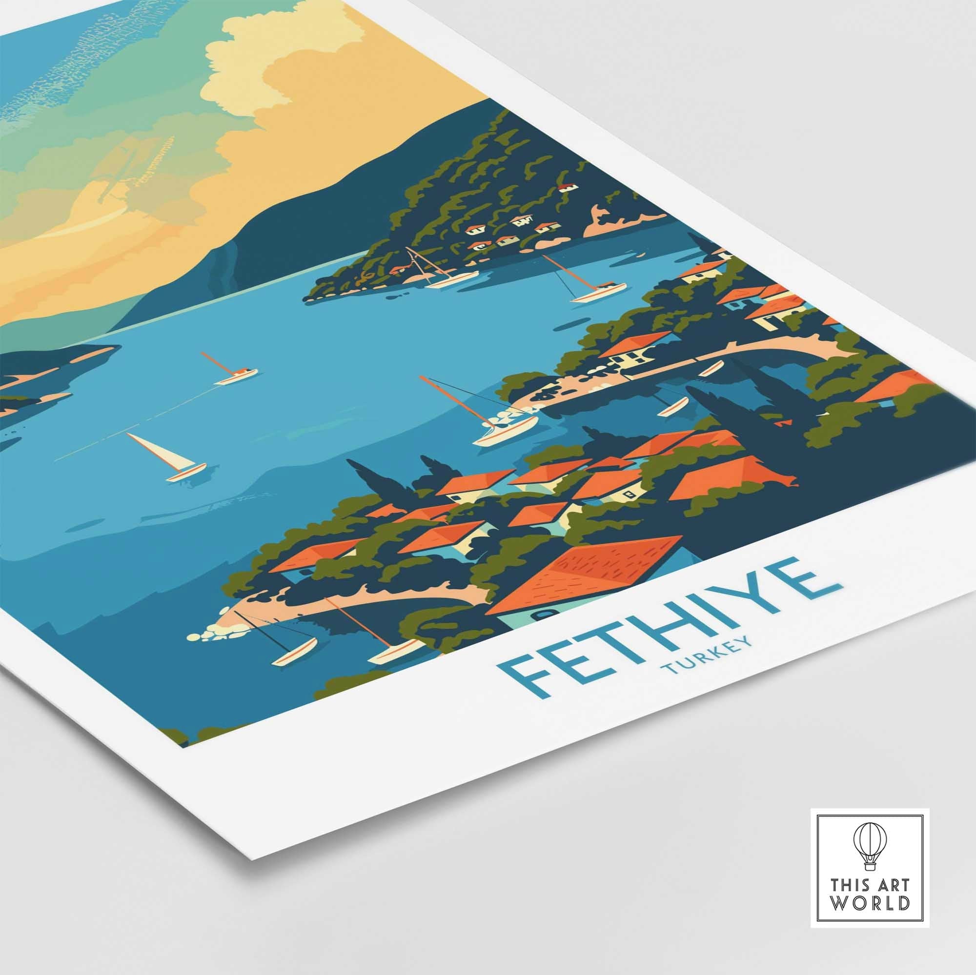 Fethiye Turkey Poster-This Art World