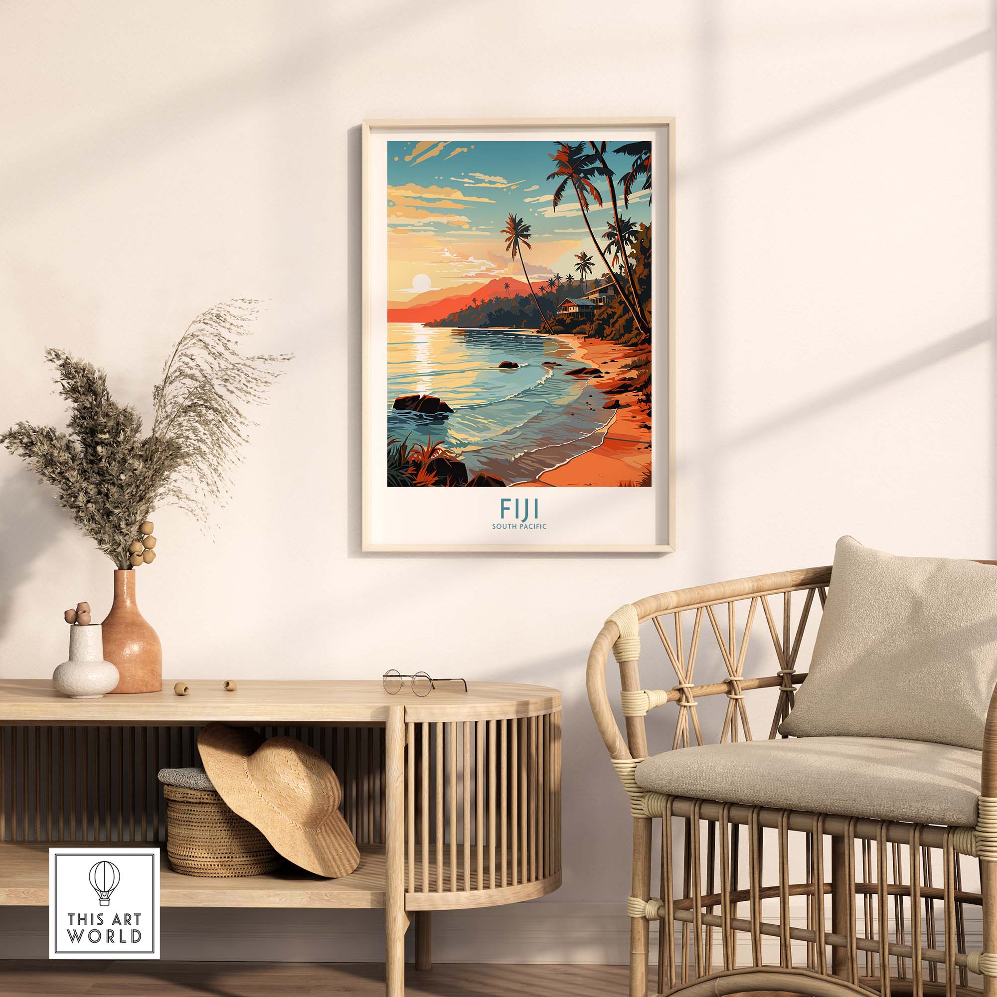 Fiji Print part of our best collection or travel posters and prints - This Art World