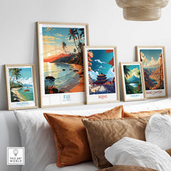 Fiji Print part of our best collection or travel posters and prints - This Art World