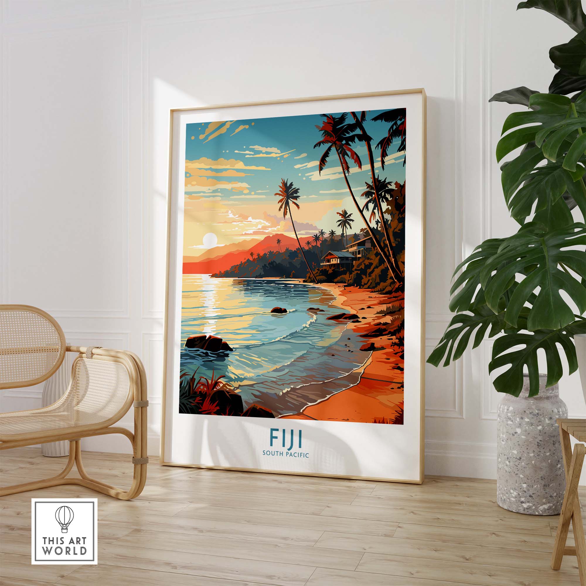 Fiji Print part of our best collection or travel posters and prints - This Art World