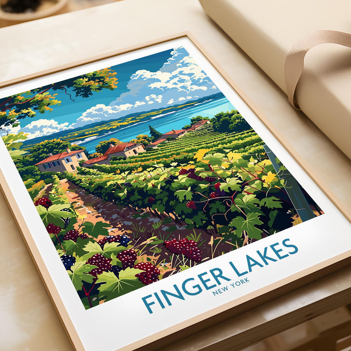 Finger Lakes Poster - Wine Region