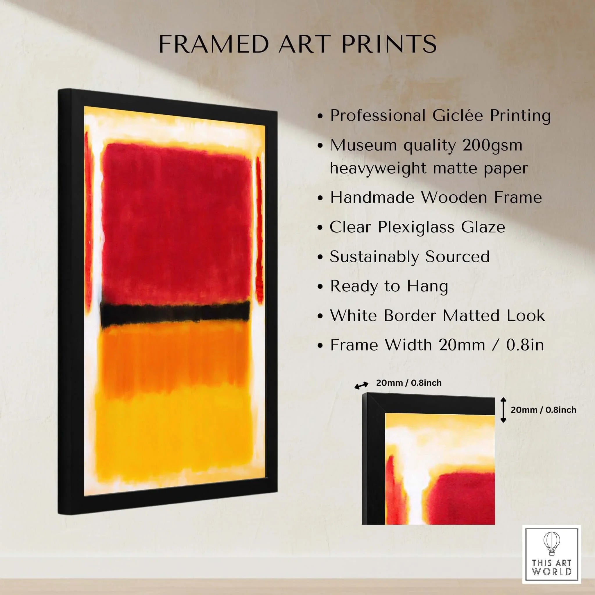 Mark Rothko Violet Black Orange Yellow Poster – This Art World