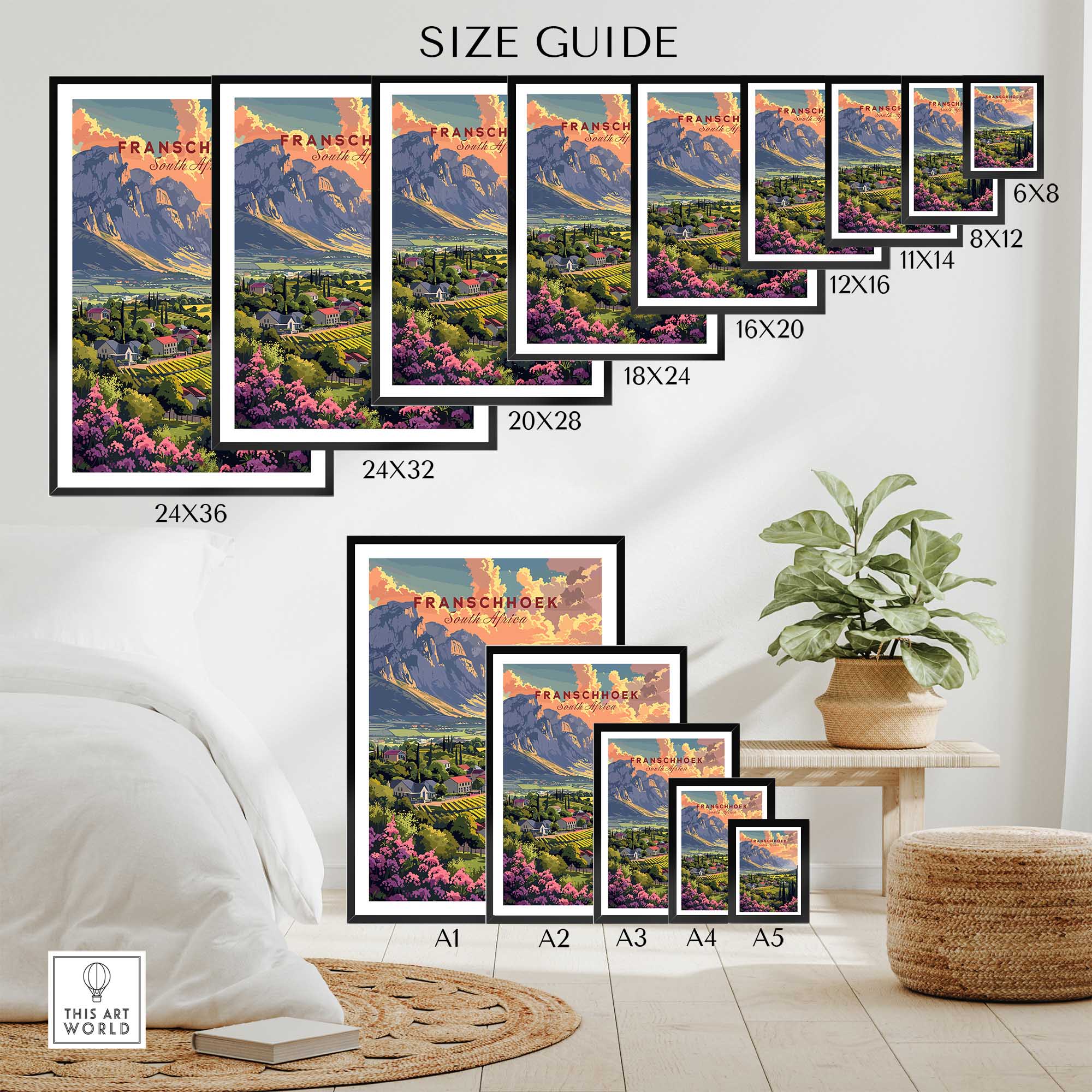 Franschhoek South Africa Poster-This Art World