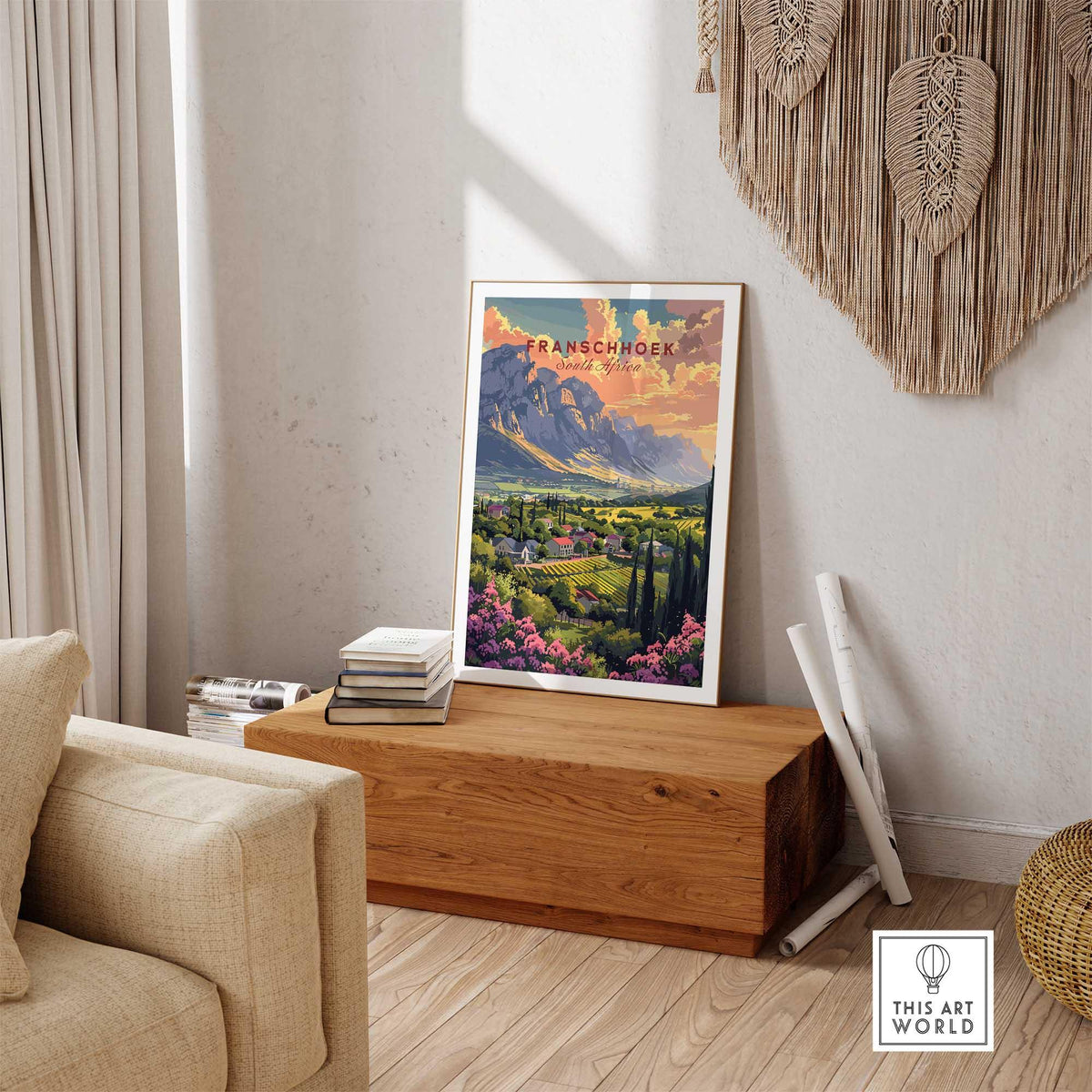 Franschhoek South Africa Poster-This Art World