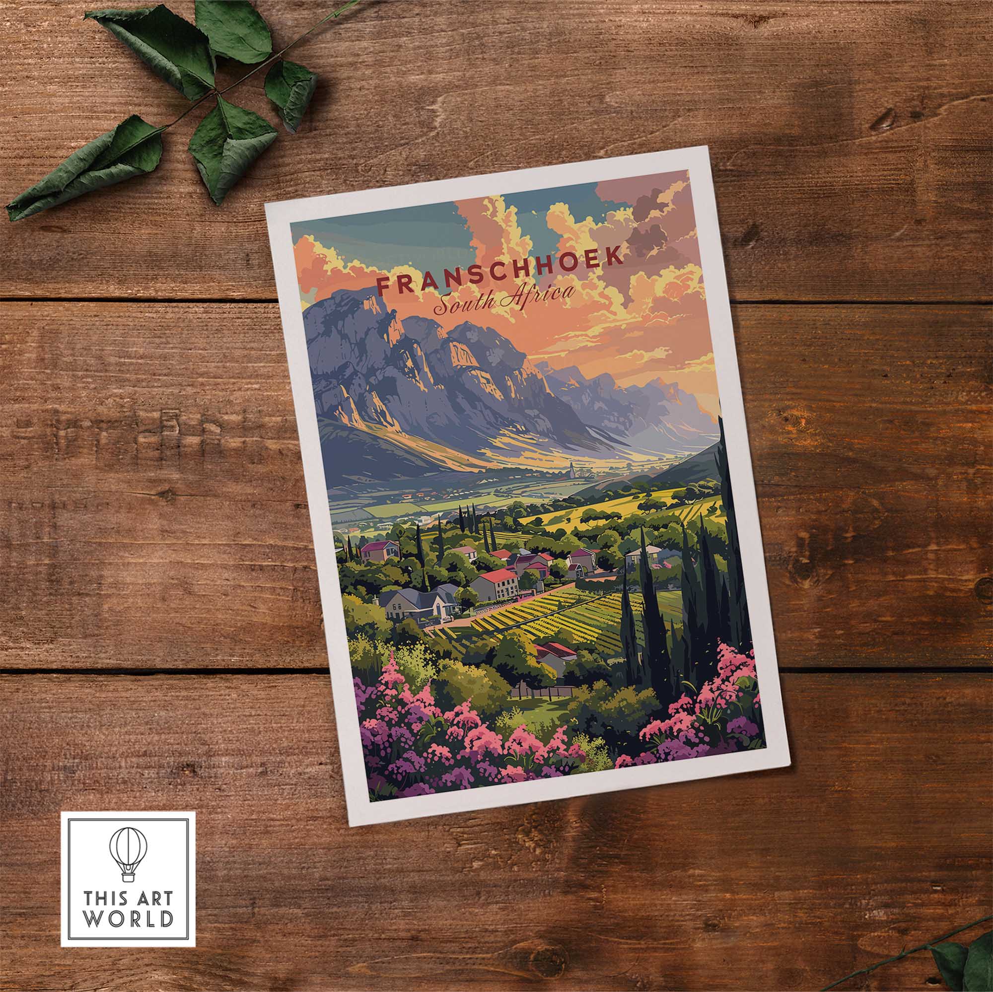Franschhoek South Africa Poster-This Art World
