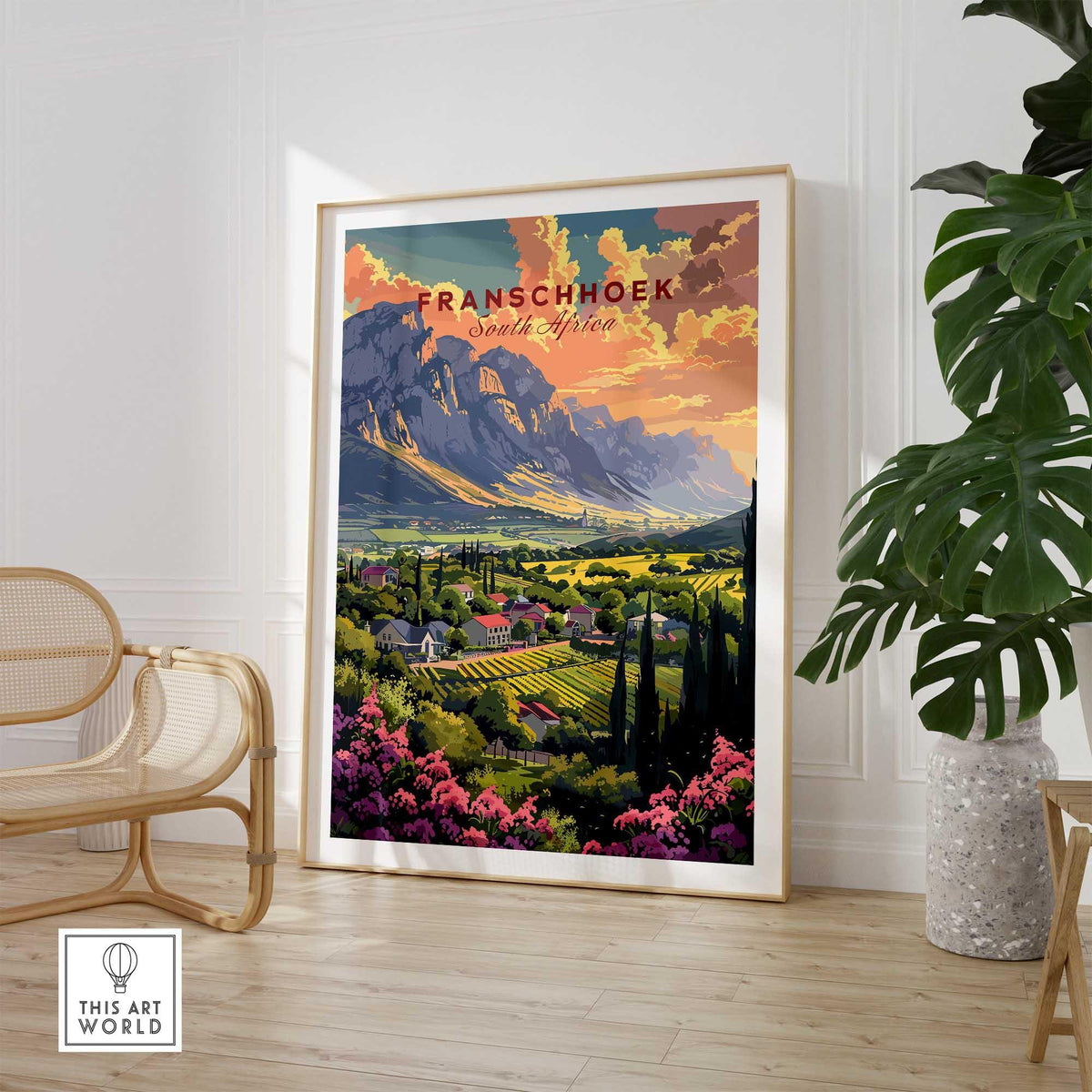Franschhoek South Africa Poster-This Art World