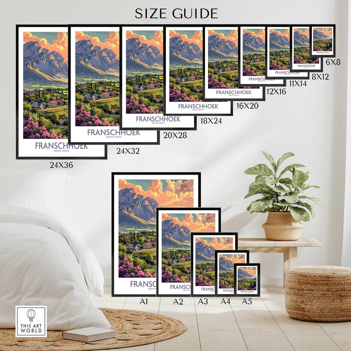 Franschhoek Travel Poster-This Art World