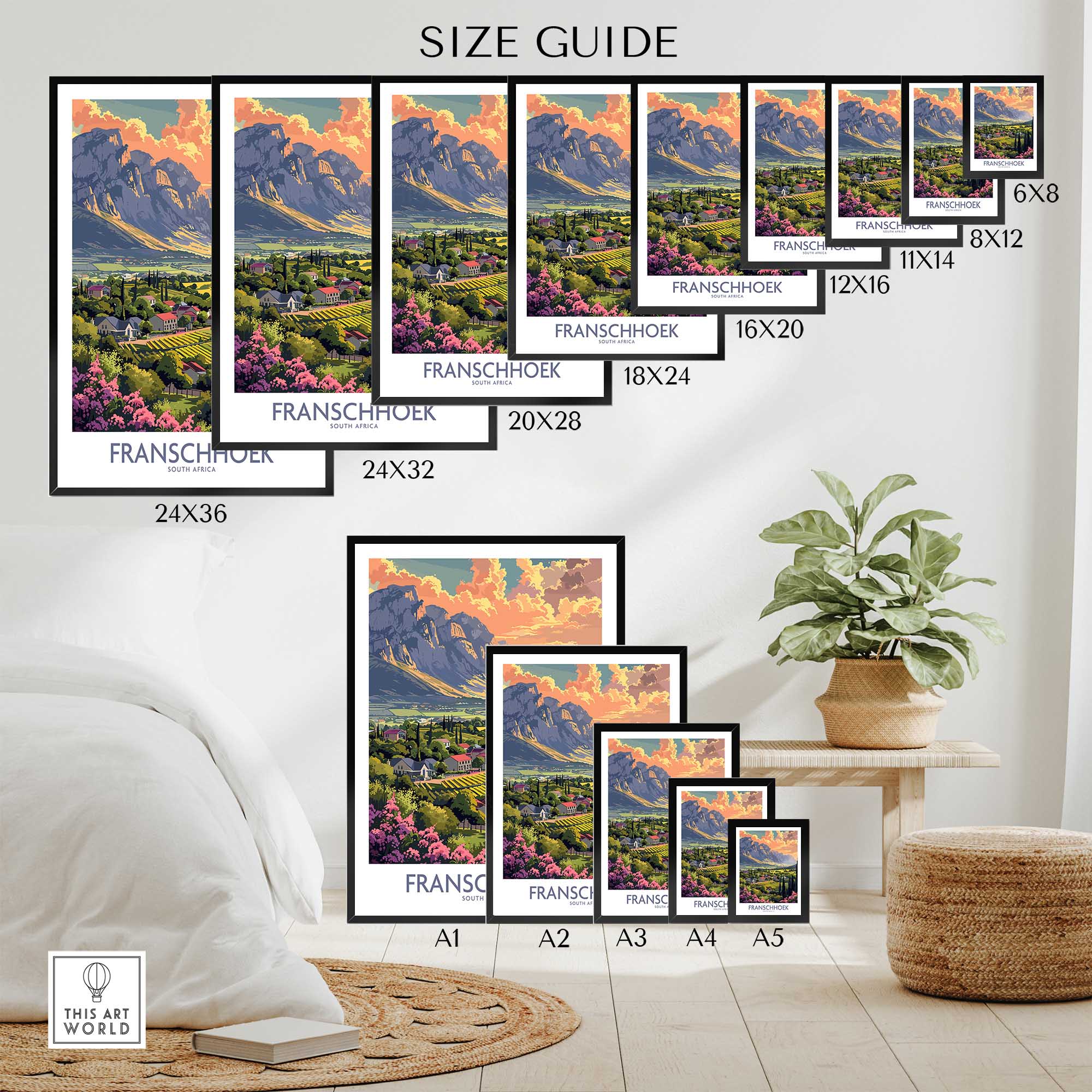 Franschhoek Travel Poster-This Art World
