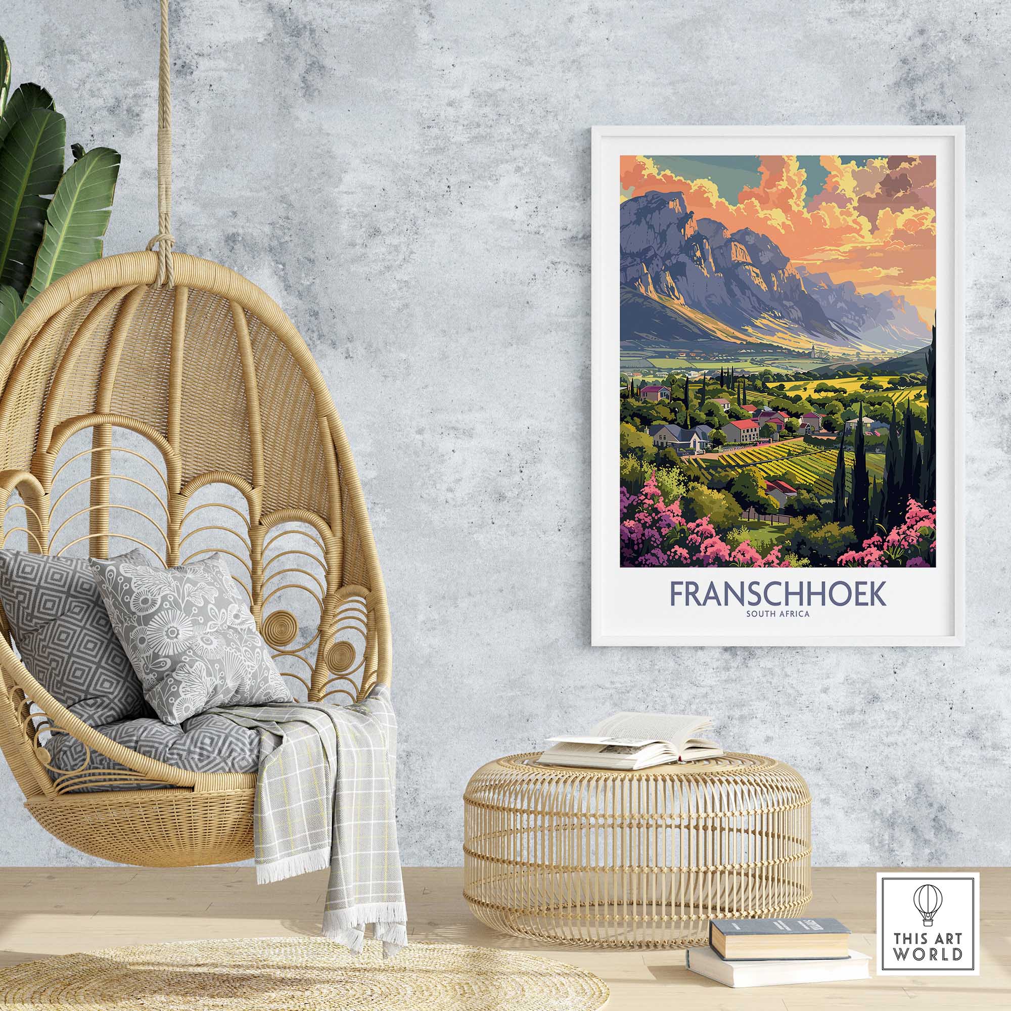 Franschhoek Travel Poster-This Art World