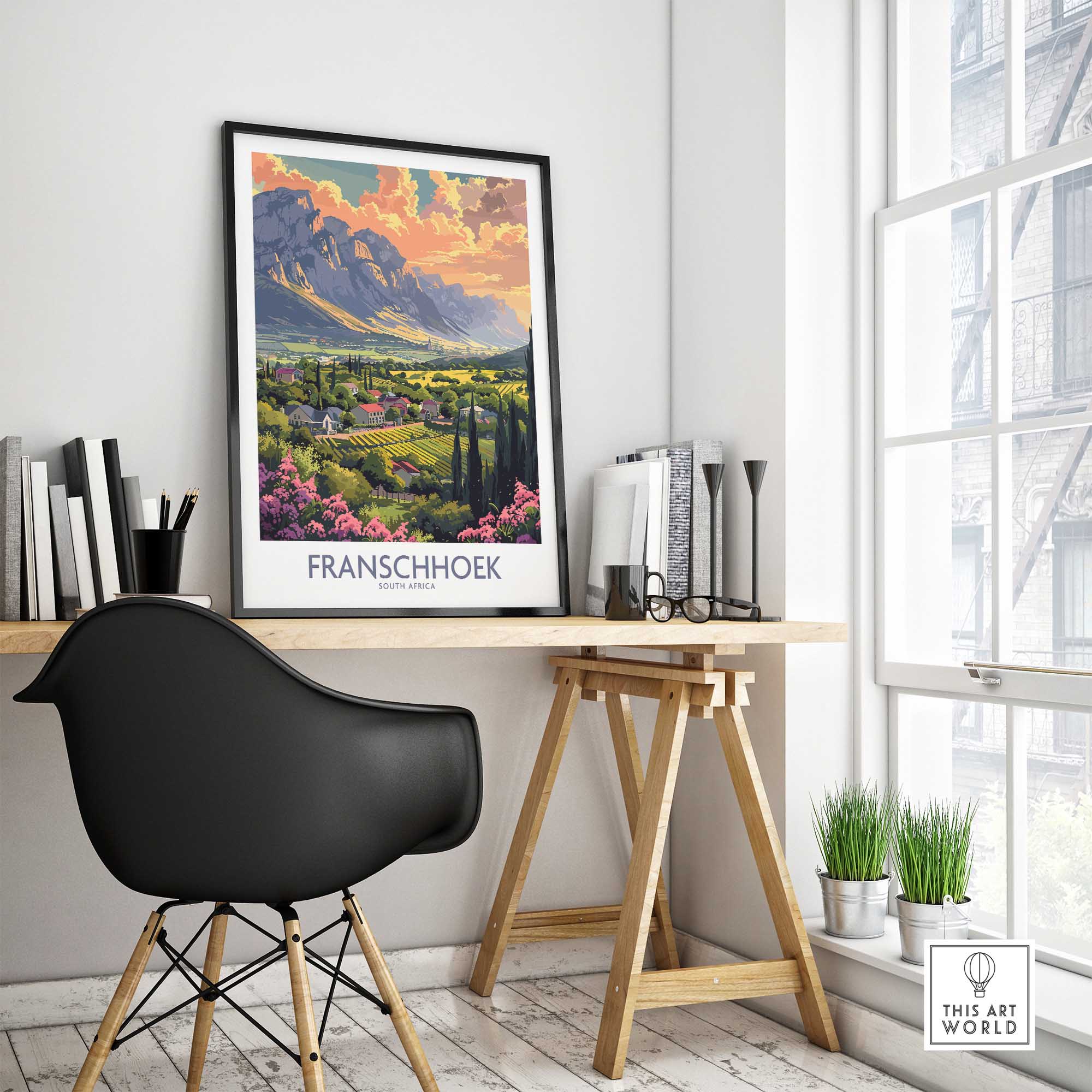 Franschhoek Travel Poster-This Art World