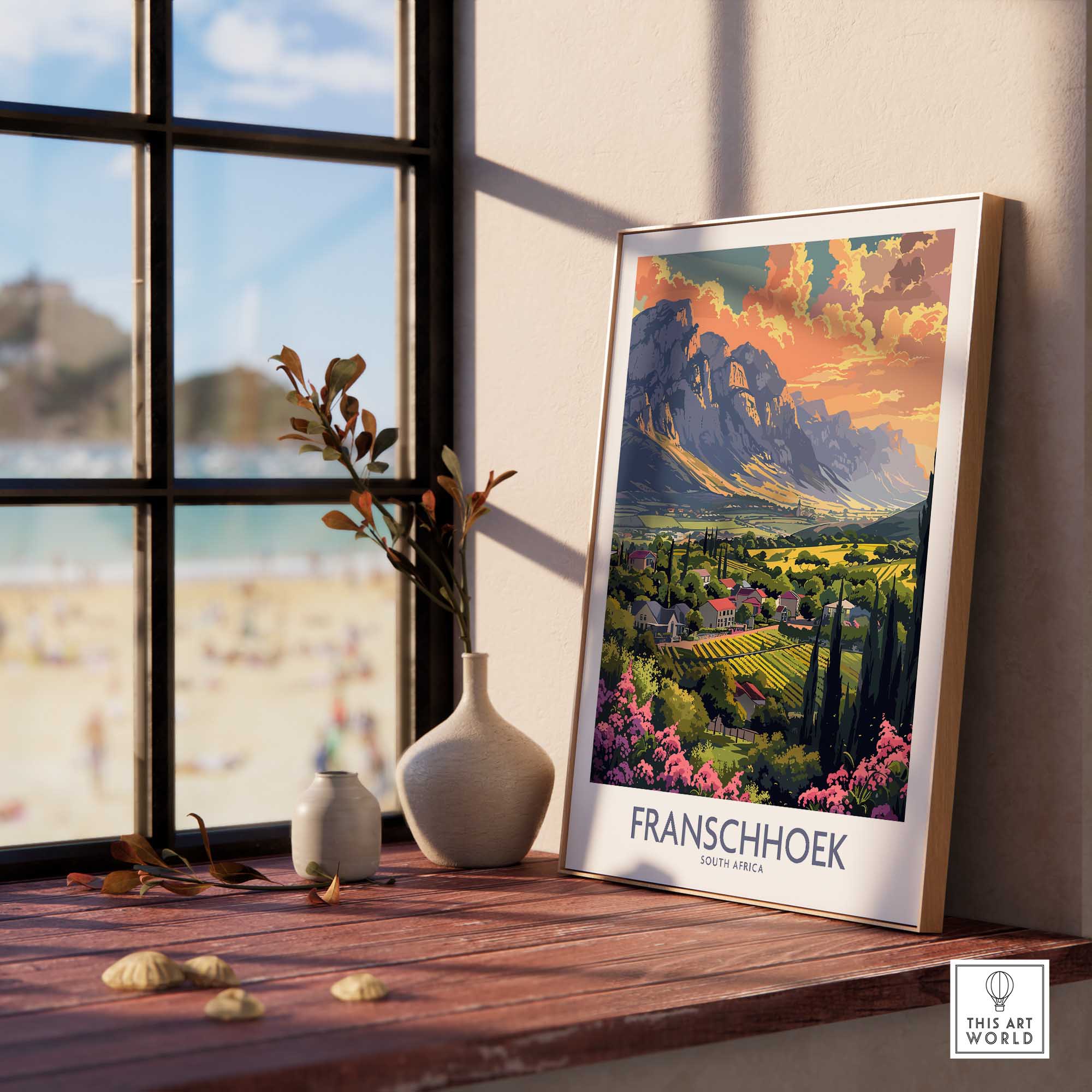 Franschhoek Travel Poster-This Art World