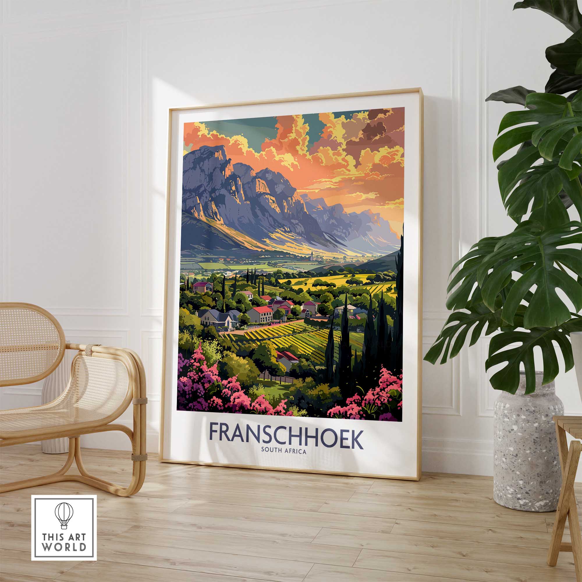 Franschhoek Travel Poster-This Art World