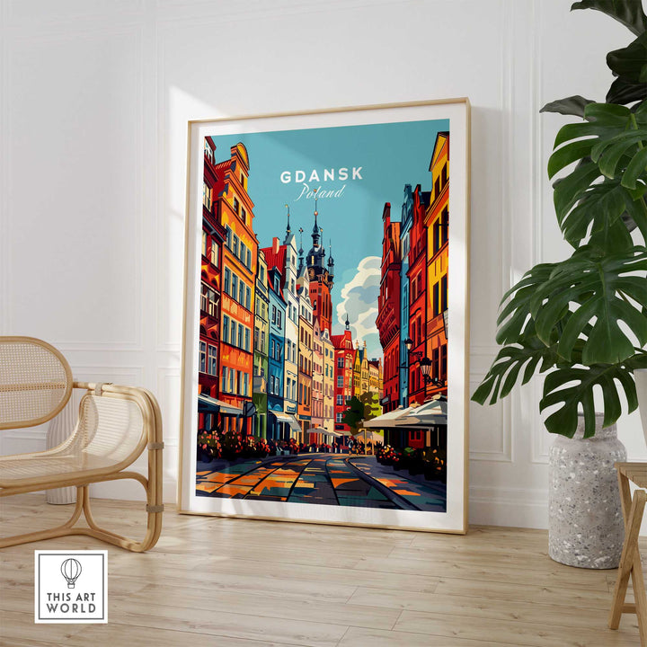 Gdansk Wall Art Print - Poland Travel Poster-This Art World