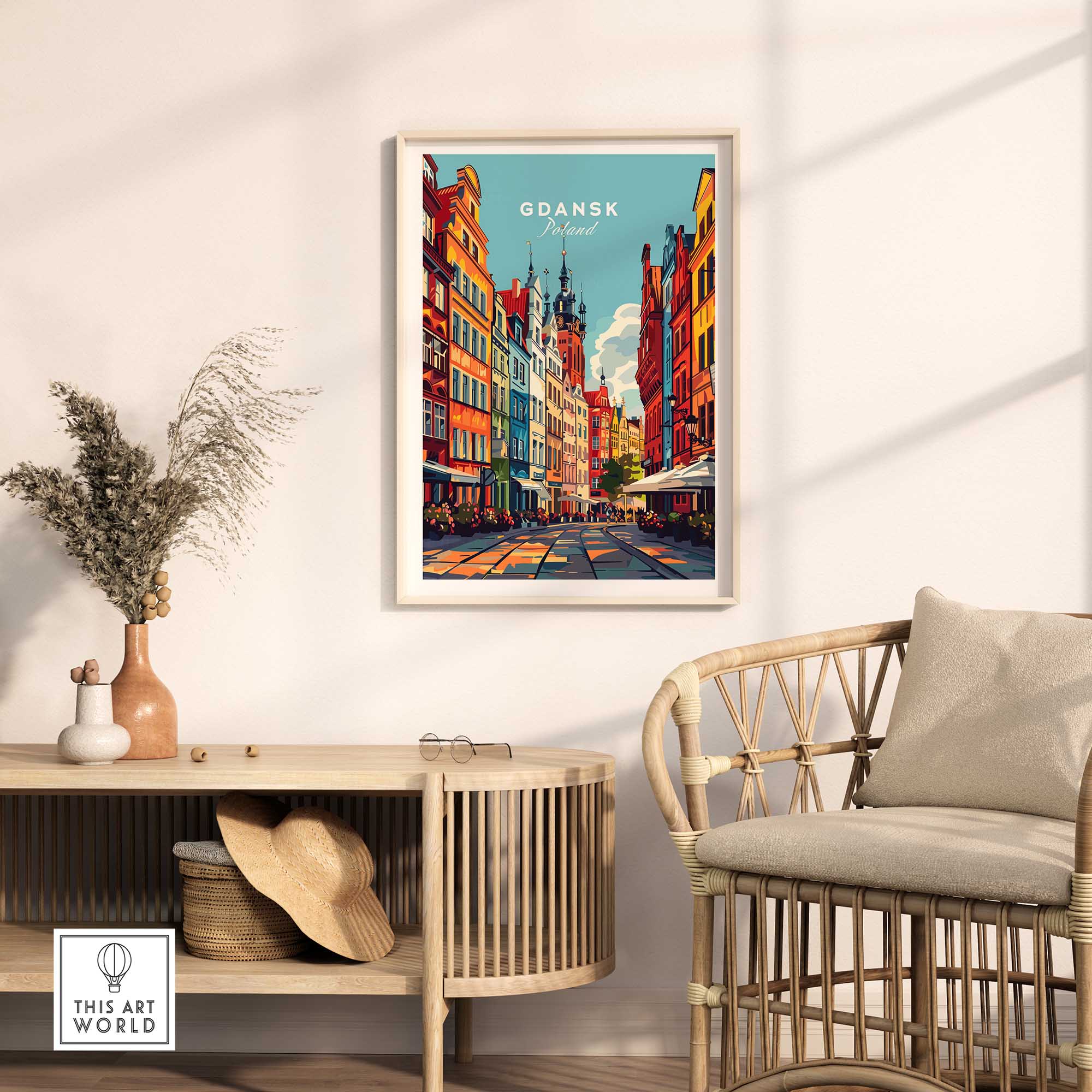 Gdansk Wall Art Print - Poland Travel Poster-This Art World
