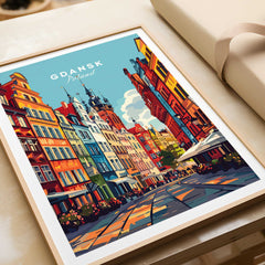 Gdansk Wall Art Print - Poland Travel Poster-This Art World