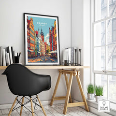 Gdansk Wall Art Print - Poland Travel Poster-This Art World