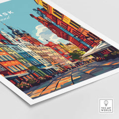 Gdansk Wall Art Print - Poland Travel Poster-This Art World
